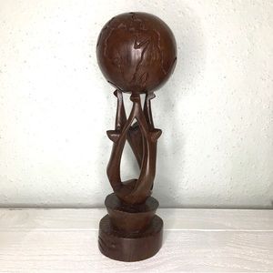 Unity Carved Wooden Globe